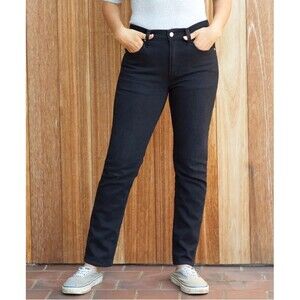 Outerknown S.E.A. Jeans Liberty Straight Mid Rise Women’s Black Denim